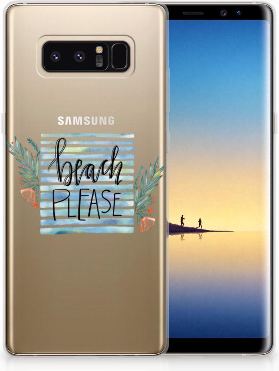 TPU Hoesje voor Samsung Galaxy Note 8 Telefoonhoesje met Naam Boho Beach