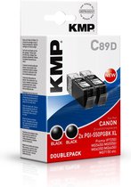 KMP C89D inktcartridge 2 stuk(s) Zwart