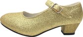 Spaanse Prinsessen schoenen goud glitter maat 38 (binnenmaat 24,5 cm) bij jurk