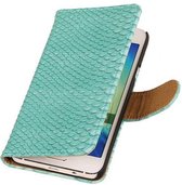 Mobieletelefoonhoesje.nl - Samsung Galaxy A3 Hoesje Slang Bookstyle Turquoise