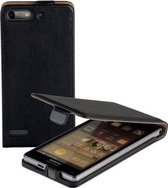 Lelycase Zwart Huawei Ascend G6 Eco Leather Flip case Telefoonhoesje
