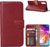 Xssive Hoesje voor Samsung Galaxy A70 - Book Case - Wijnrood