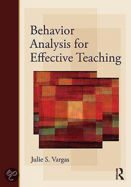 Behavior Analysis for Effective Teaching - cover