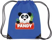 Pandy de Panda rijgkoord rugtas / gymtas - blauw - 11 liter - voor kinderen