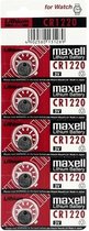CR1220 Lithium knoopcellen 5 stuks Maxell - Horloge Batterijtjes