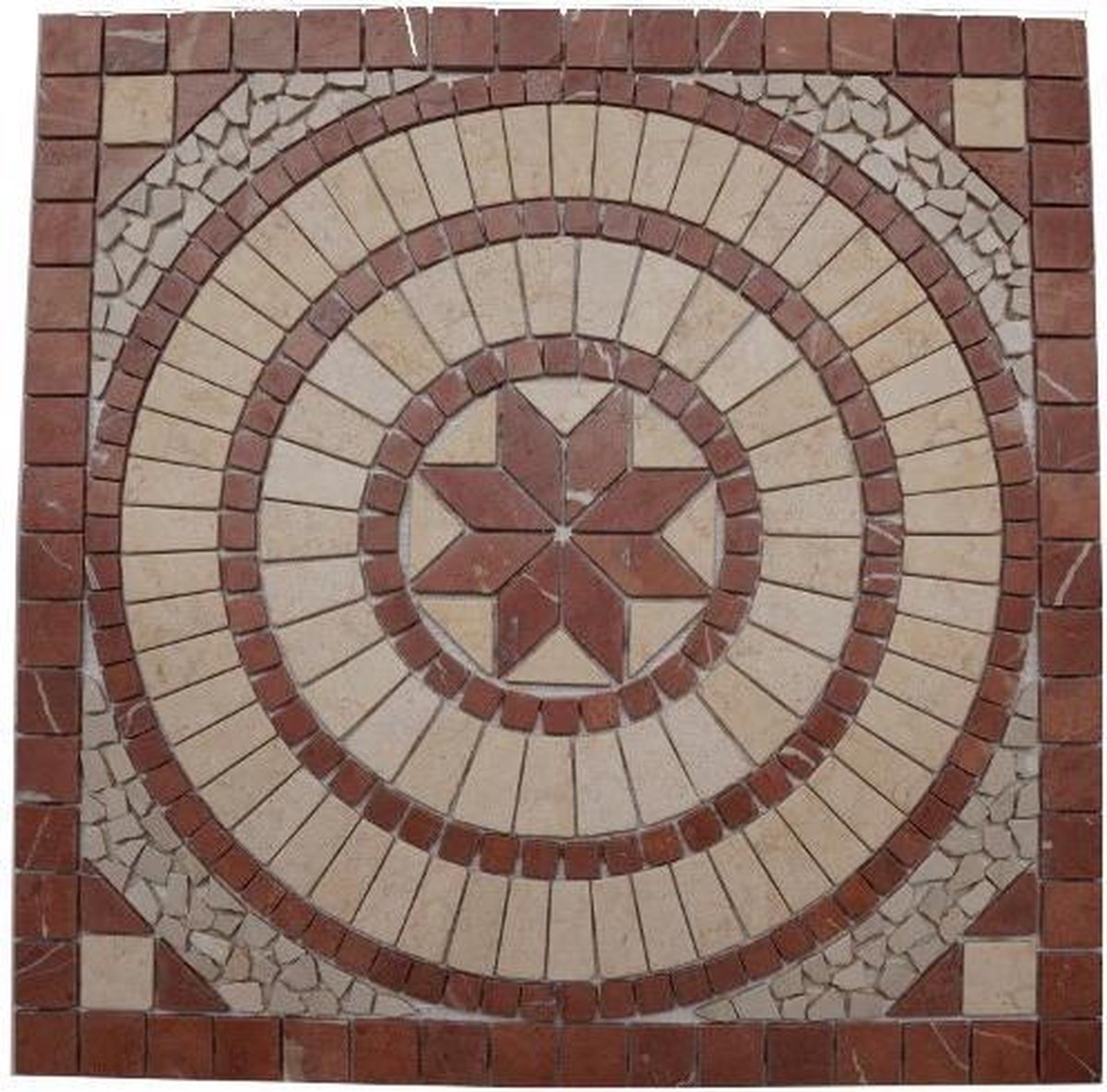 Mozaiek medallion windroos 66 x 66