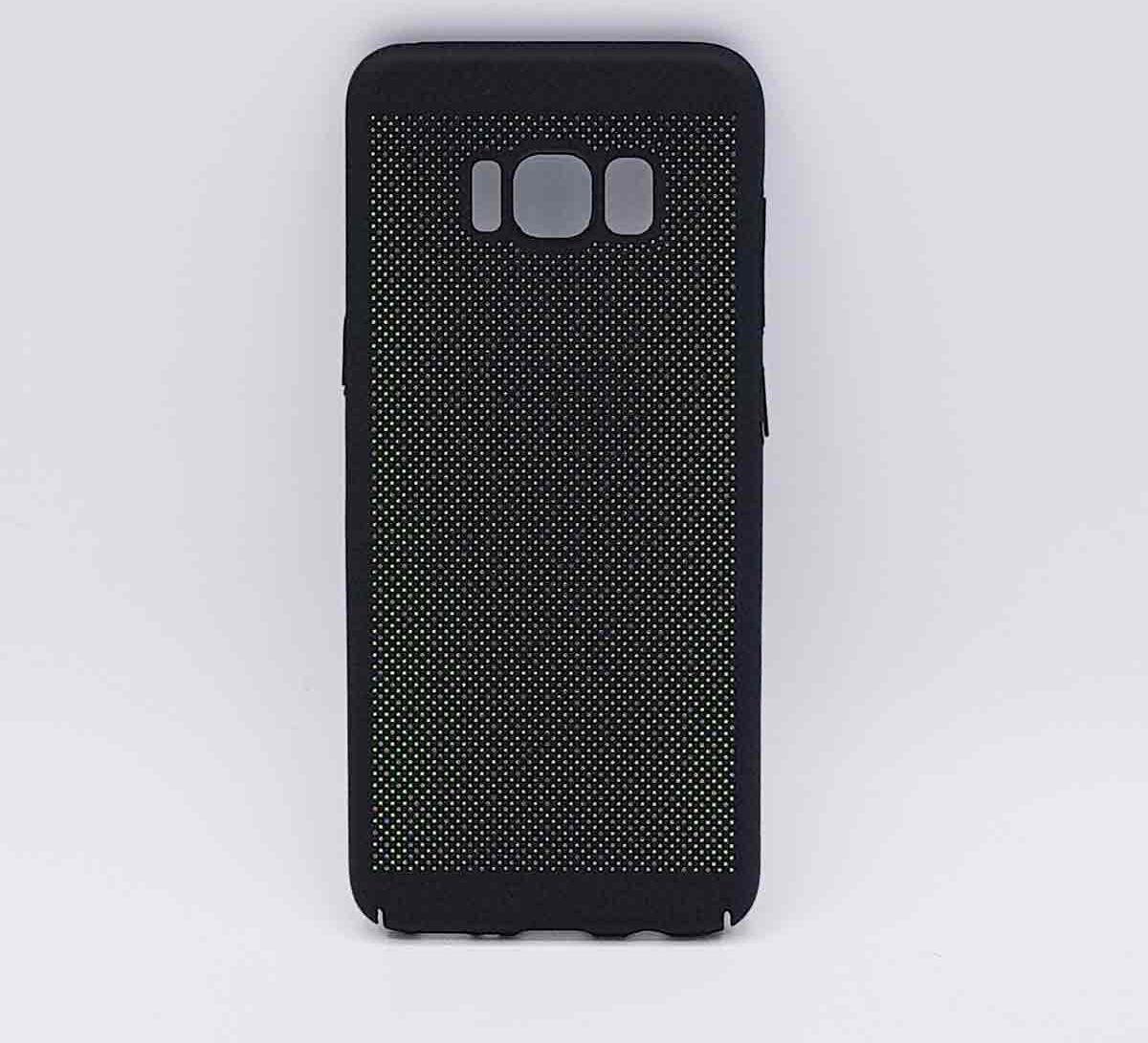 Geschikt voor Samsung Galaxy S8 – hoes, cover – TPU – metaal gaas look – Zwart