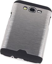 Lichte Aluminium Hardcase/Cover/Hoesje Samsung Galaxy J7 Zilver - Cover Case Hoes
