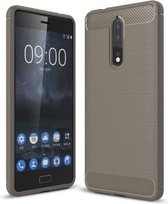Armor Brushed TPU Hoesje Nokia 8 - Grijs