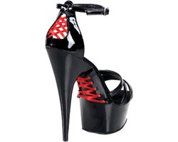 Pleaser - DELIGHT-662 Sandaal met enkelband - US 9 - 39 Shoes - Zwart