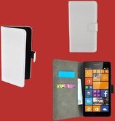 Microsoft lumia 435 hoesje book style wallet case P wit