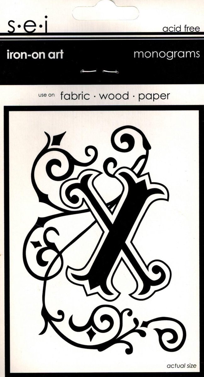 Strijksjabloon Monograms Letter X