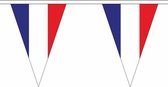Polyester vlaggenlijn Frankrijk 5 meter - Landenversiering Frankrijk slinger