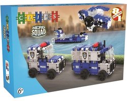 foto van Clics Hero Squad Politie Box 8 in 1 - Constructie blokken