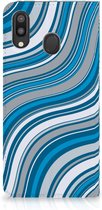 Coque Samsung Galaxy M20 avec Magnet Waves Blue