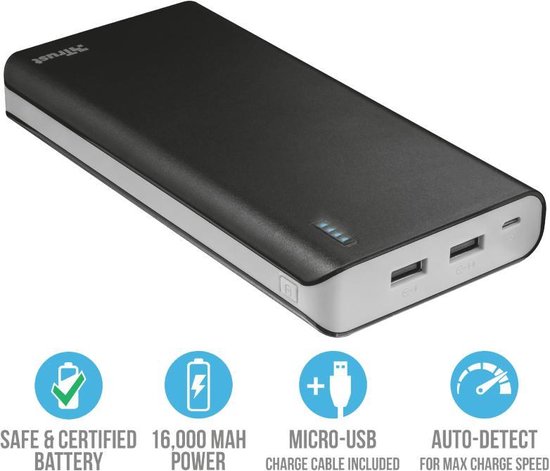 Trust Powerbank 16000 MAH Externe Batterij | bol.com
