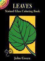 Leaves Stained Glass Coloring Book