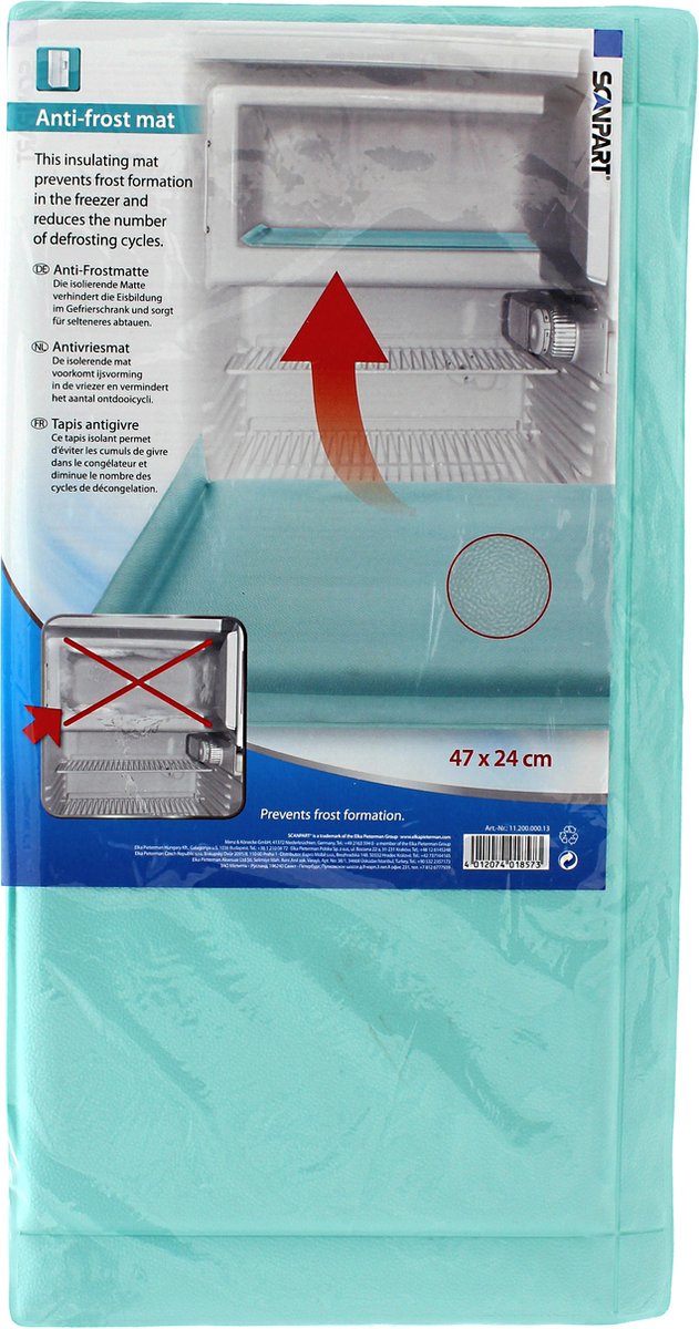 Scanpart anti vriesmat voor vriezer - Anti ijsvorming - Antivriesmat - 47 x  24 cm | bol.com