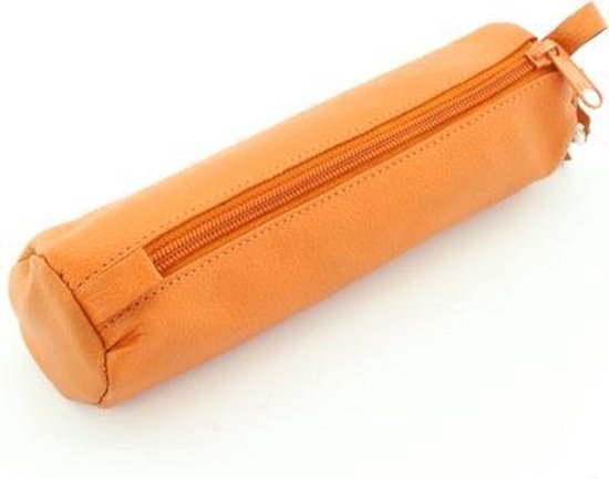 Alassio 2668 - Schrijfetui van echt leer, etui in zwart, pennenetui ca. 14 x 4,5 x 2 cm, leren etui voor 2 stiften