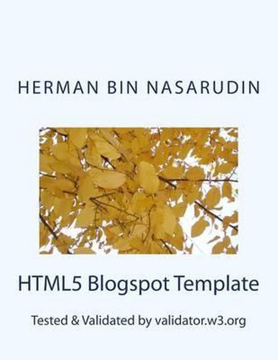 HTML5 Blogspot Template - cover