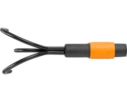 Fiskars Quikfit Krabber - Koolstofstaal Tuingereedschap - Voor het Bewerken en Beluchten van Bloembedden