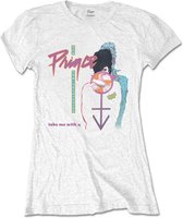 Prince - Take Me With U Dames T-shirt - L - Wit