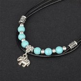 Bracelet de cheville tibétain perles turquoises