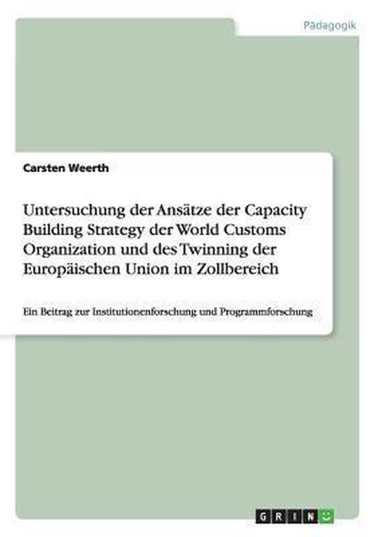 Untersuchung der Ansatze der Capacity Building Strategy der  ... - cover