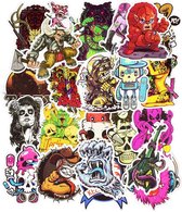 100 Horror/Terror stickers - Random cartoon pack voor laptop, auto, helm, muur, badkamer etc.