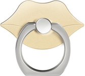 Goudkleurige lippen Ring vinger houder- standaard voor telefoon of tablet