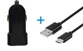 BestCases.nl Universele 2 Ampere type-C Poort Autolader USB-C 3.1 voor Huawei P9 Plus