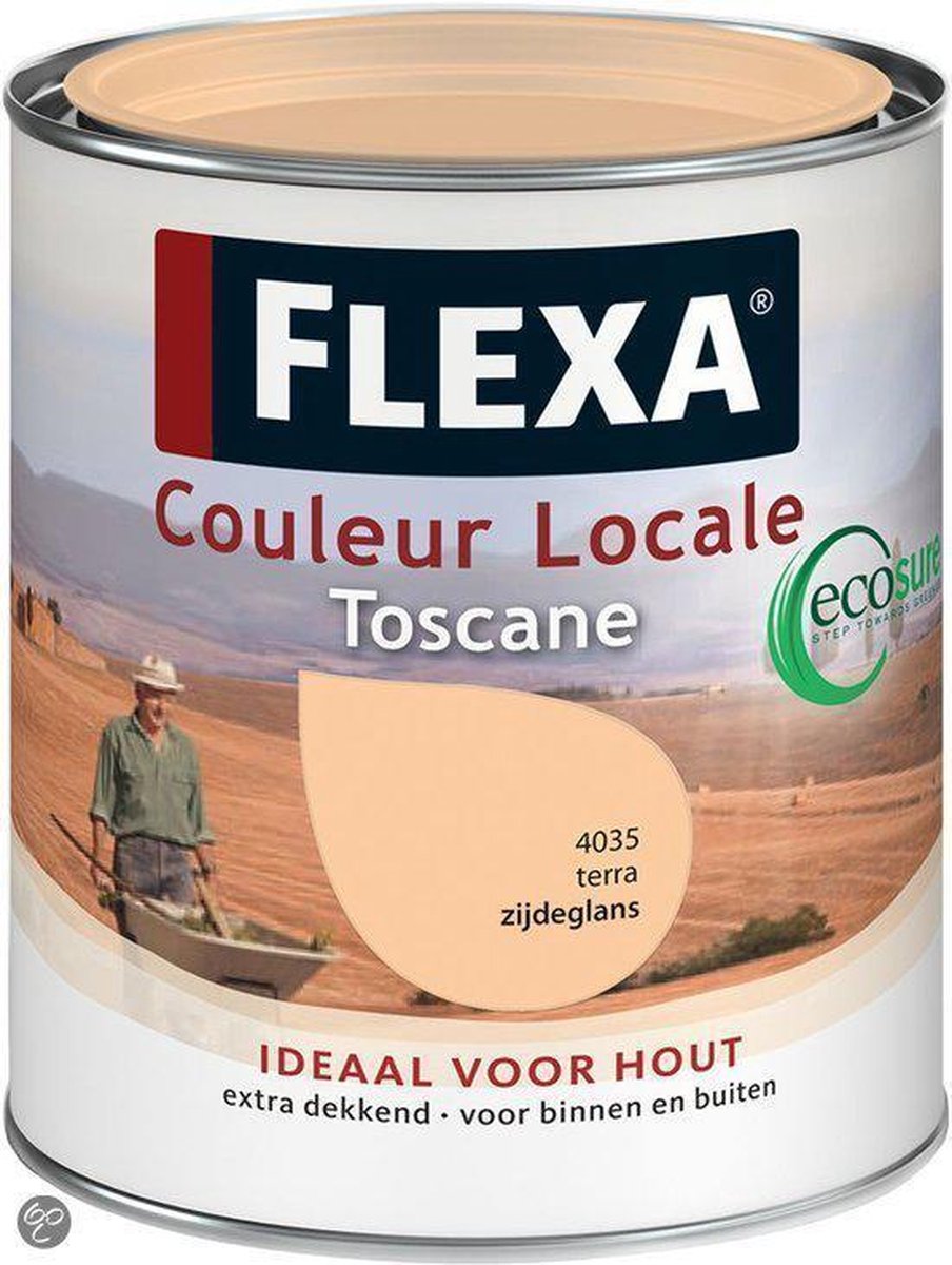 Flexa Couleur Locale Zijdeglans Watergedragen Toscane 0,75 L 5035 Donker Terra