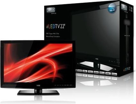 Sweex TV122 22"" LED TV - 1360 x 768" | bol.com