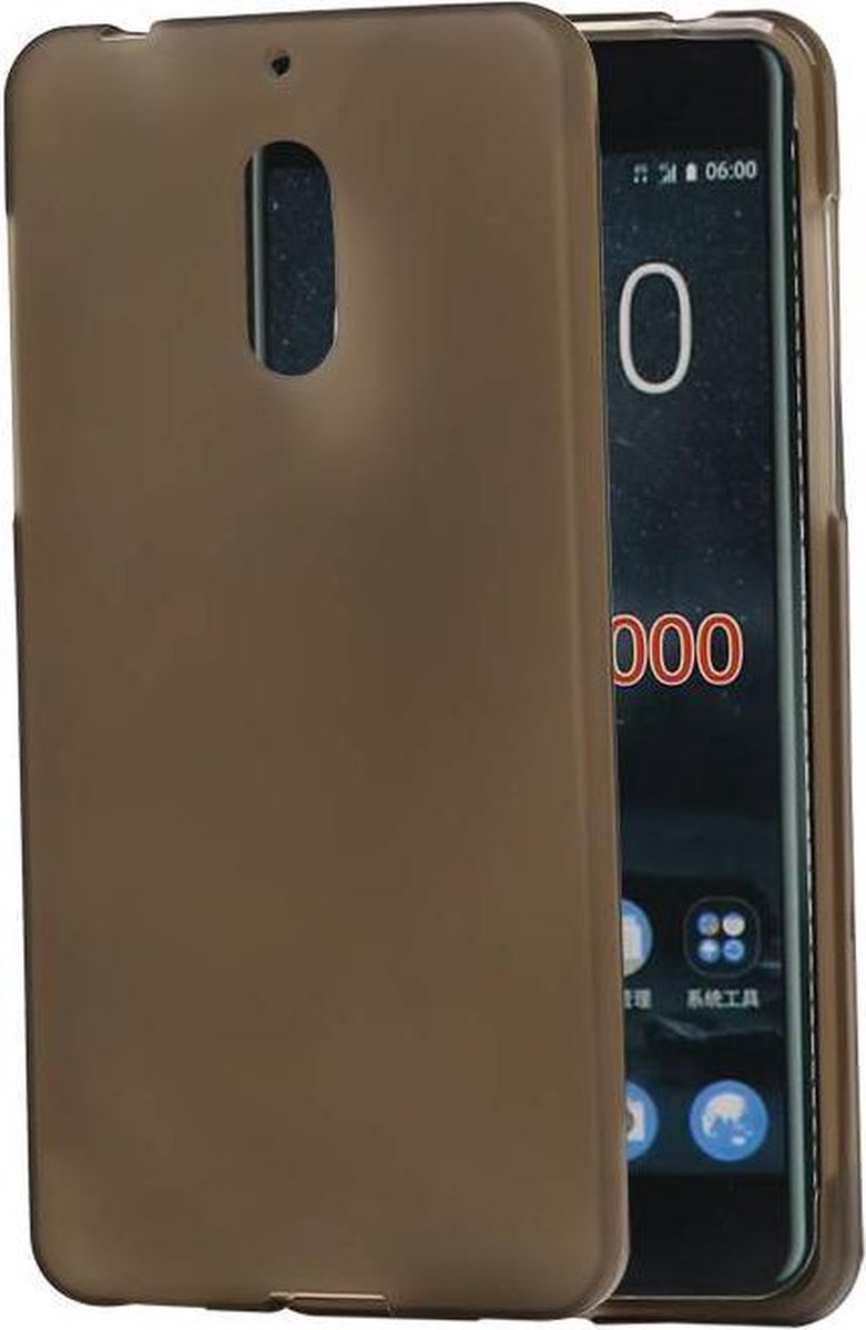 BestCases.nl Nokia 6 TPU back case hoesje transparant Grijs