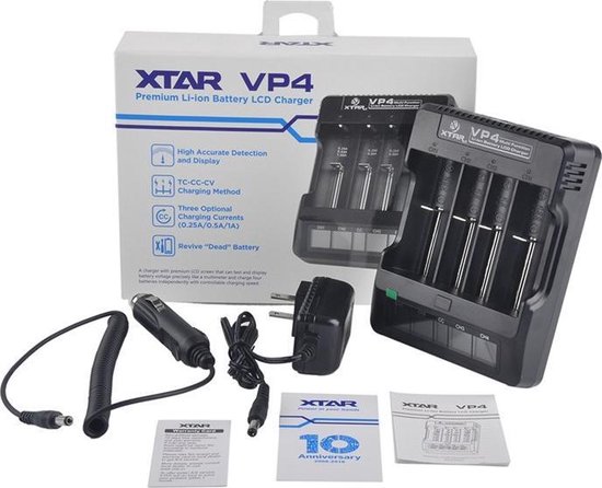praktijk Mainstream Kust XTAR VP4 IMR batterij-oplader | bol.com