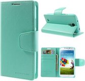 Goospery Sonata Leather case hoesje Samsung Galaxy S4 VE Black edition I9515 Mint Groen