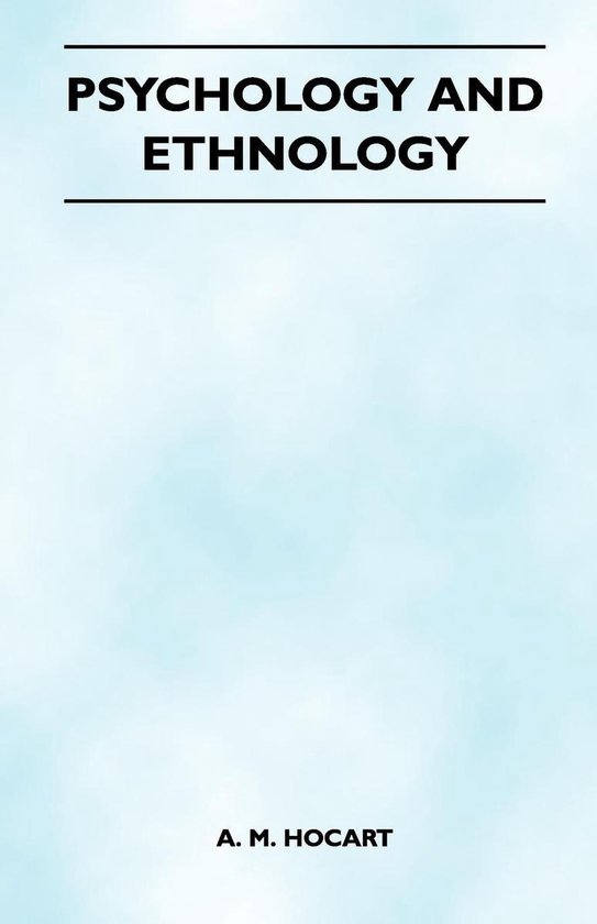 Psychology And Ethnology (Folklore History Series) - cover