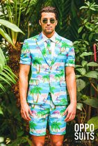 OppoSuits | Flaminguy | Mannen Kostuum | Blauw | Zomer | Maat 60