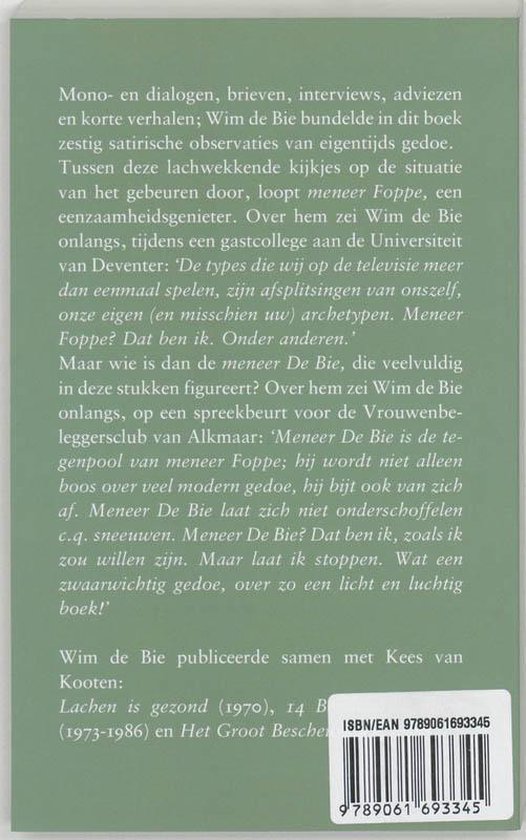 Meneer Foppe En Het Gedoe, W. de Bie 9789061693345 Boeken bol Meneer Foppe En Het Gedoe, W. de Bie 9789061693345 Boeken bol