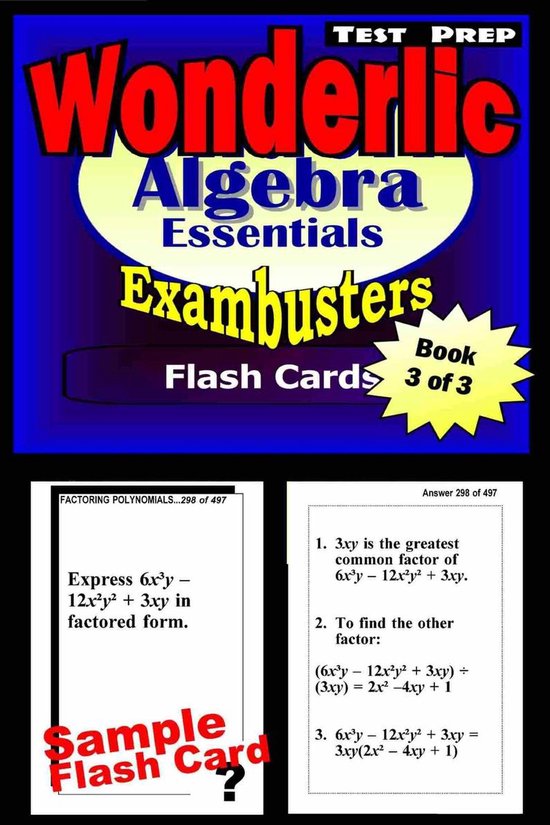 Exambusters Wonderlic 3 - Wonderlic Test Prep Algebra Review ... - cover