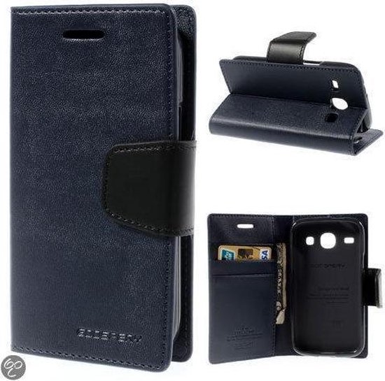 bol.com | Goospery Sonata Leather case hoesje Samsung Galaxy Core i8260  i8262 Blauw