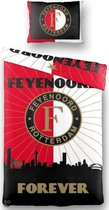 Feyenoord Dekbedovertrek - 140x200/220 cm + 1 sloop - Zwart - bol.com