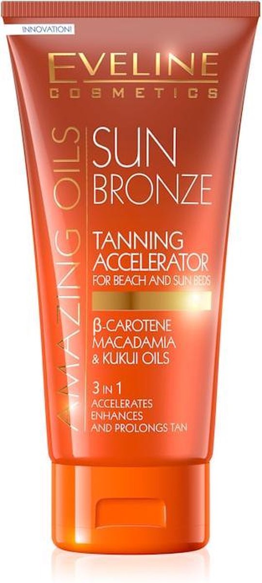 Eveline Cosmetics Amazing Oils Sun Bronze Tanning Accelerator For Beach And Sun Beds 3in1 - 150ml.
