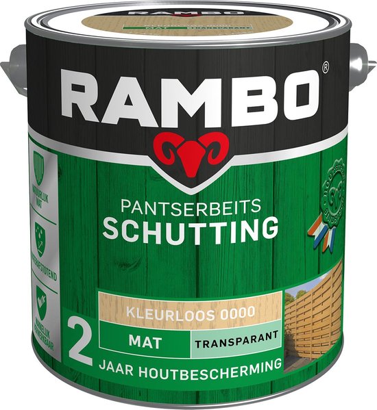 Rambo Schutting pantserbeits mat transparant kleurloos 0000 2,5 l | bol.com