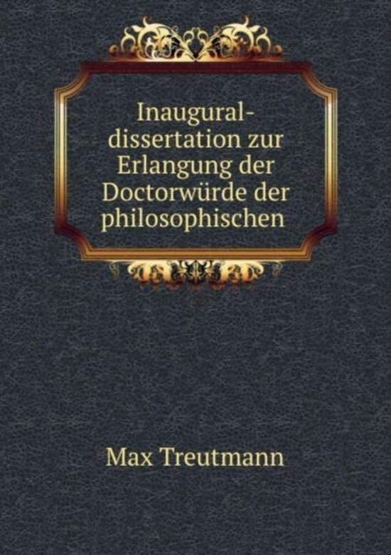 inaugural dissertation deutsch