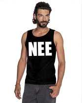 Nee tekst singlet shirt/ tanktop zwart heren XXL