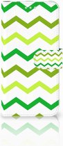 Boekhoesje voor Huawei P20 Pro Telefoon Hoesje Zigzag Groen