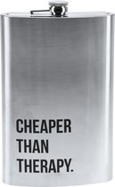 Mega heupfles 1800 ml Cheaper than therapy - Grote drankflacon 1800 ml Cheaper than therapy