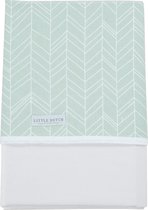 Little Dutch Wieglaken - 75 x 100 cm - Mint Blaadjes