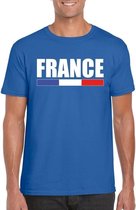 Blauw Frankrijk supporter t-shirt voor heren XL